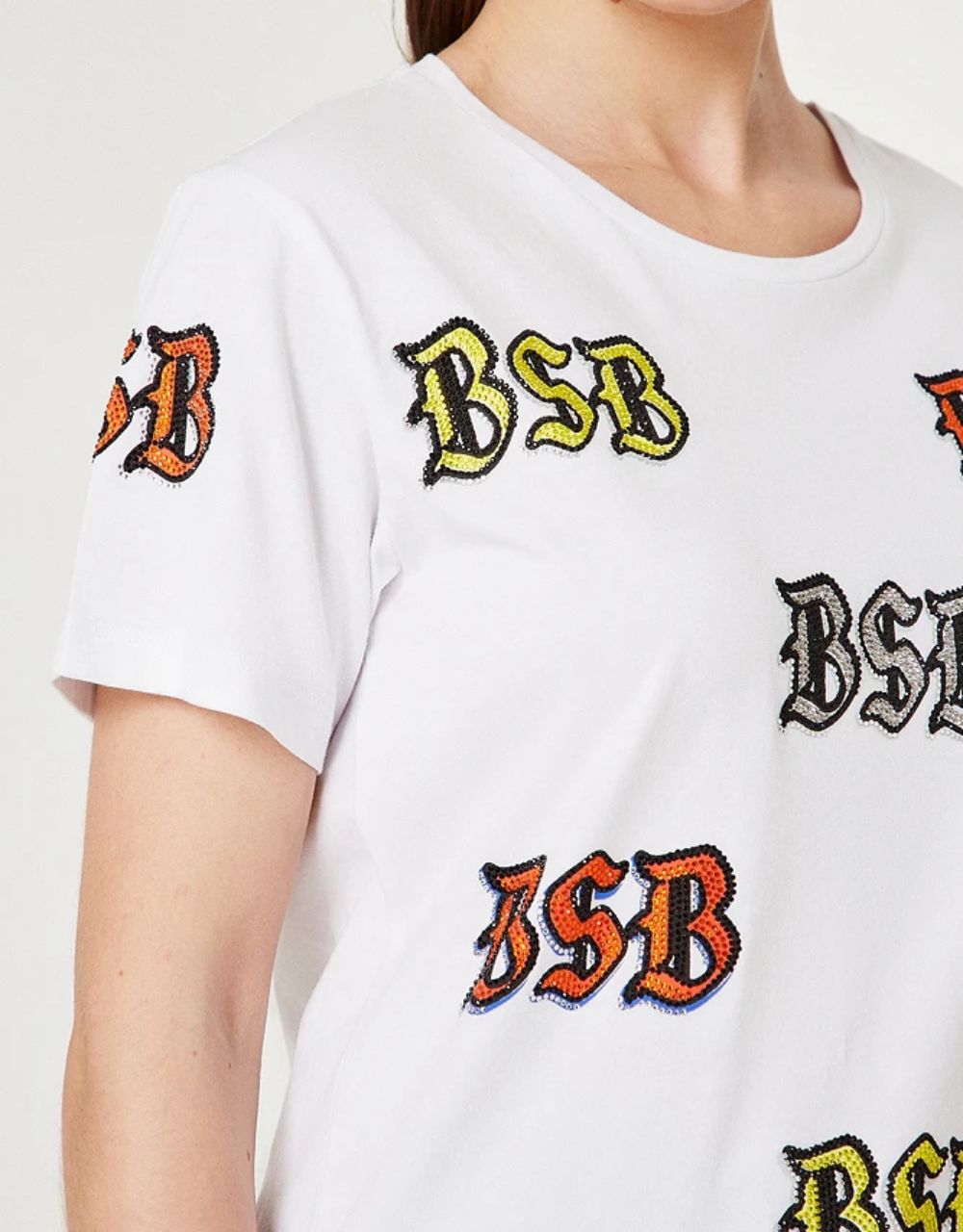 T shirt με γυαλιστερό τύπωμα BSB